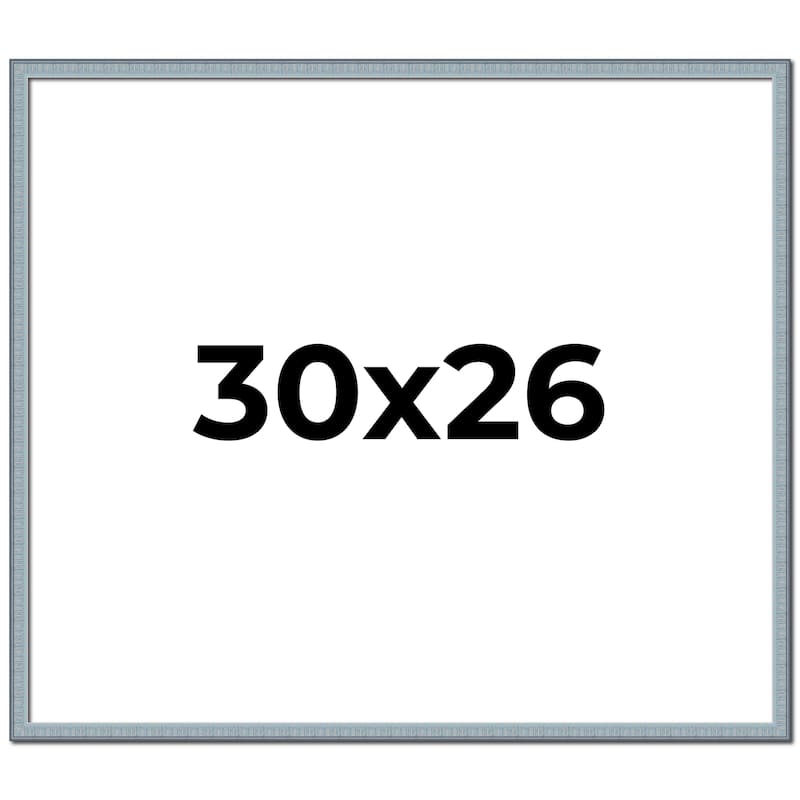 30x26 Frame Rustic Sky Blue Solid Wood Picture Frame | 0.75 Inch