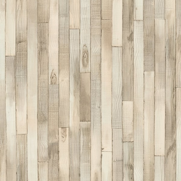slide 2 of 12, Galerie Wallcoverings Woods and Wicker Collection Wood Plank Effect Matte Finish Vinyl on Non-woven Wallpaper Roll Beige