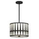 preview thumbnail 1 of 1, Royston 3 Light Black Pendant - 15'' W x 10.75'' H