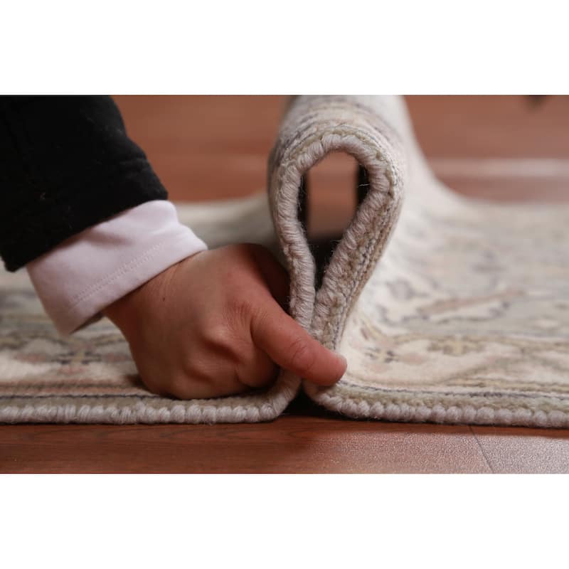 Transitional Oushak Runner Rug Hand-Knotted Wool Carpet - 2'5" x 8'1"