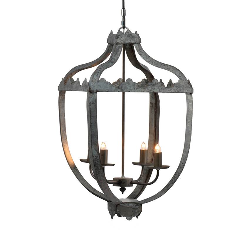 4 Light Metal Chandelier (Bulb Not Included)