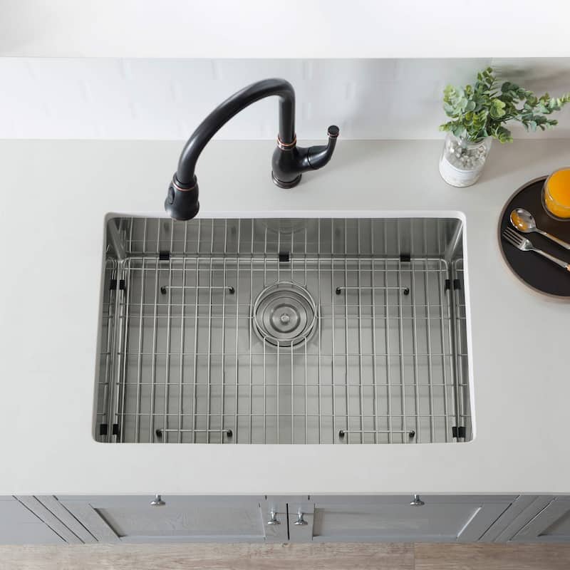 Handcrafted Undermount Single Bowl Stainless Steel Kitchen Sink
