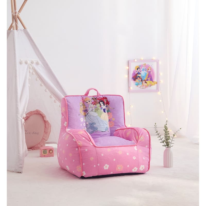 Disney Princess Toddler Square Bean Bag Chair with Carry Handle