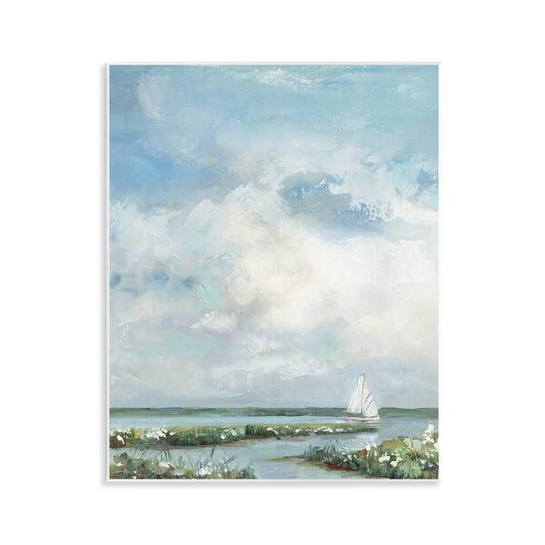 Stupell Sailboat On Summer Marsh Wall Plaque Art Design By Sally ...