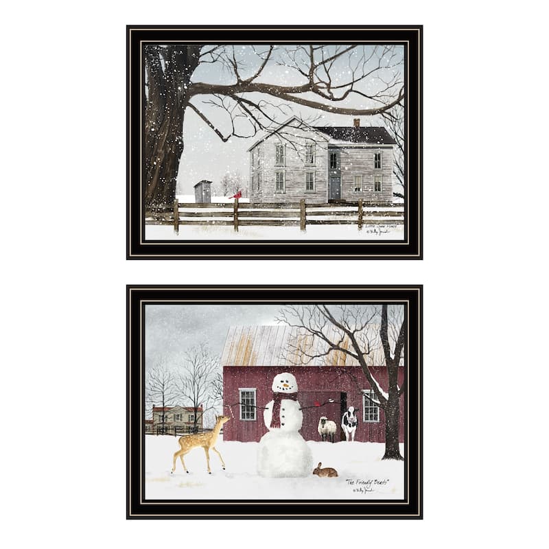 Fashion Decor 4U Country Living Diptych Winter Mural Living Room & Bedroom Decorative Art