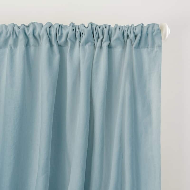 100% French Linen Window Curtain Set by BOKSER HOME