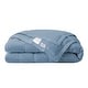 preview thumbnail 39 of 45, Lightweight Cooling Lyocell White Down Blanket, Tencel Comforter for Summer 108 x 90" - Tencel Navy