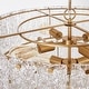 preview thumbnail 8 of 9, KAWOTI 8-light 3 Tiered Glass Chandelier Pendant Lights - W27.75" x H85"