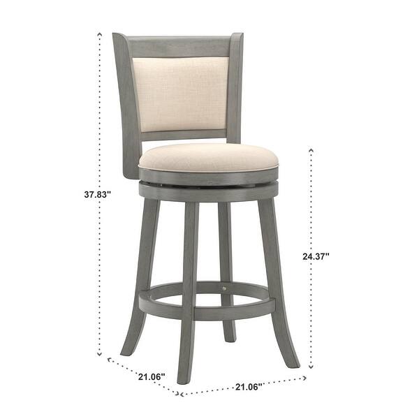 Verona Panel Back Swivel Counter Height Stool by iNSPIRE Q Classic