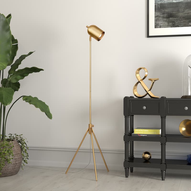 Bruno Tripod Floor Lamp - Brass