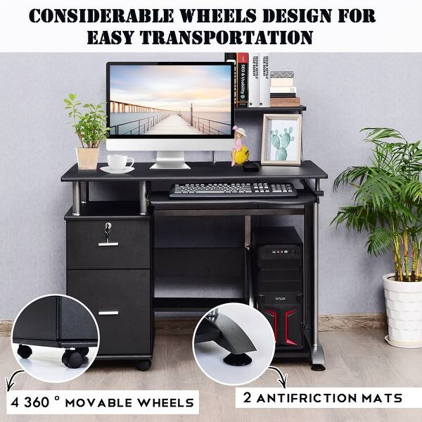 Shop Costway Computer Desk Pc Laptop Table Workstation Home Office