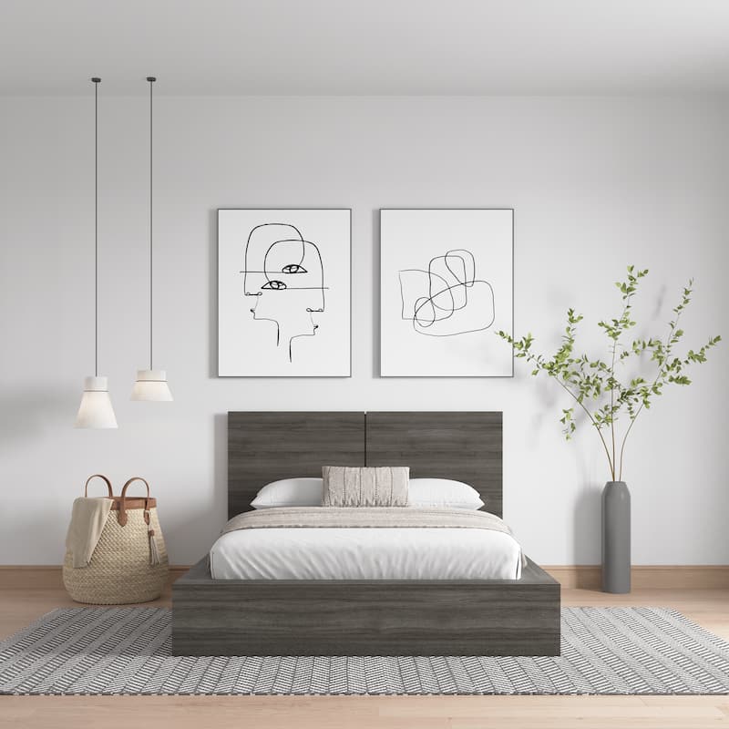 James Platform Bed with Headboard