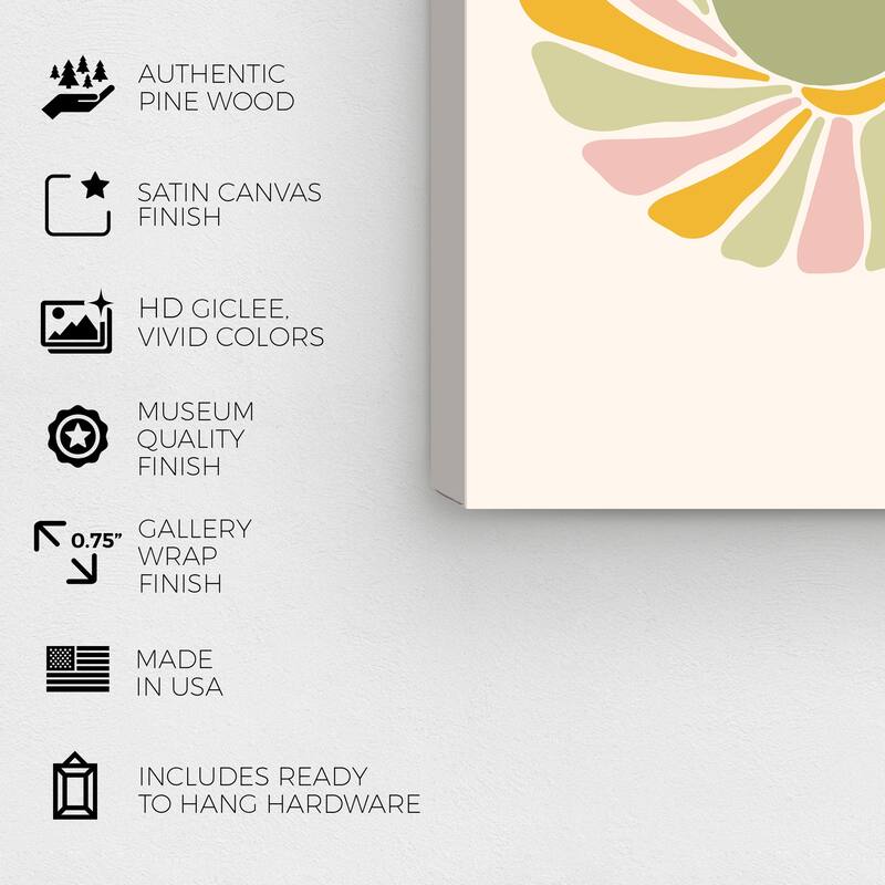 Wynwood Studio Canvas Floral and Botanical Floral Pastille Pink and Light Pink Modern & Contemporary Wall Art Canvas Print