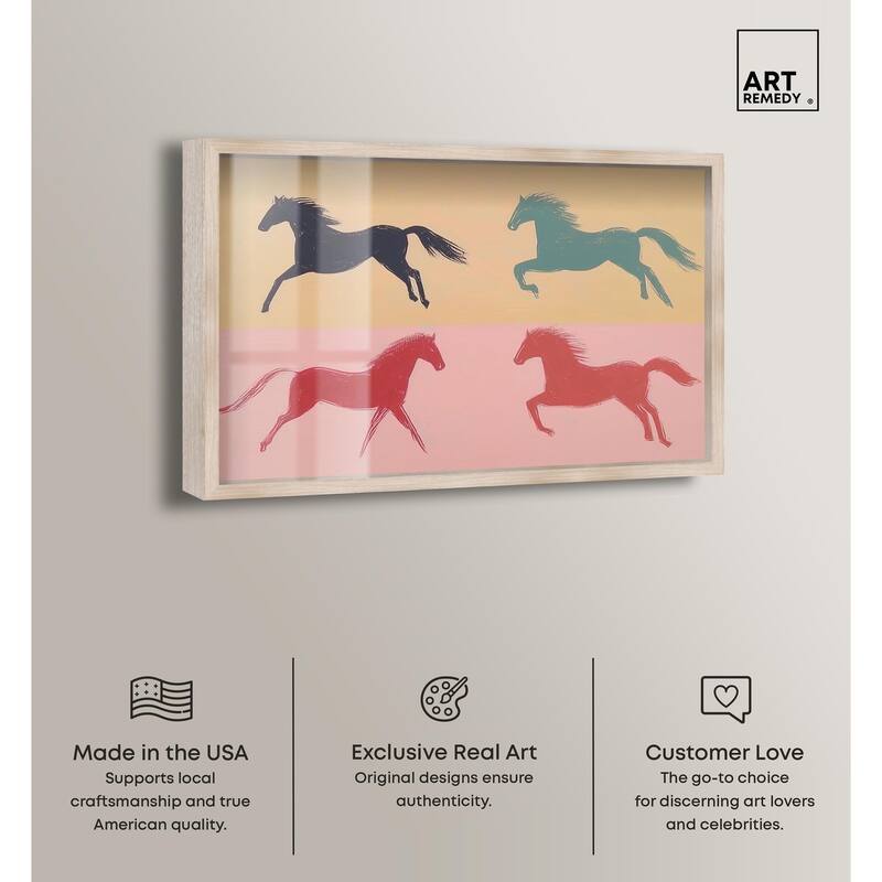 Galloping Quartet Shadowbox by Art Remedy