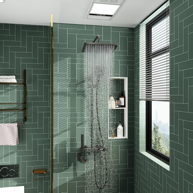 Shower Faucets Sets Complete Digital Temperature Display,Shower System - 45"