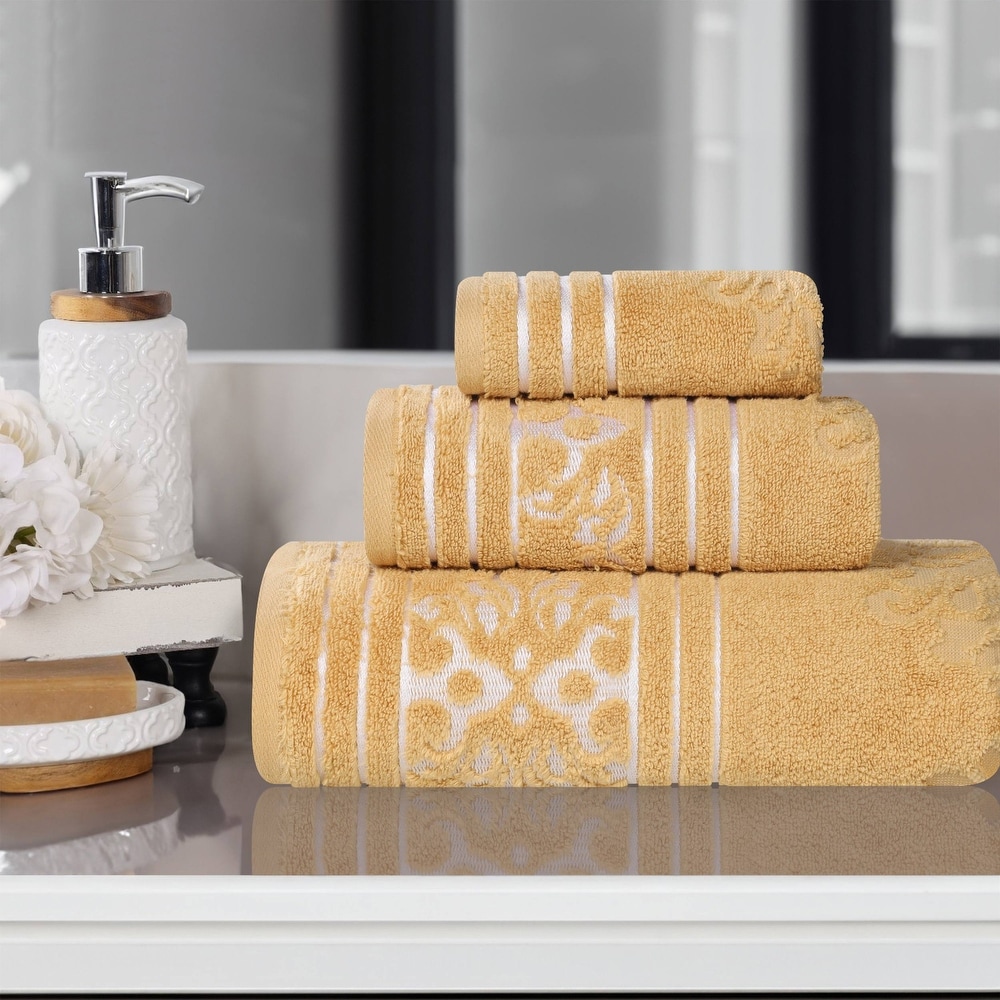 Gold towel set best sale