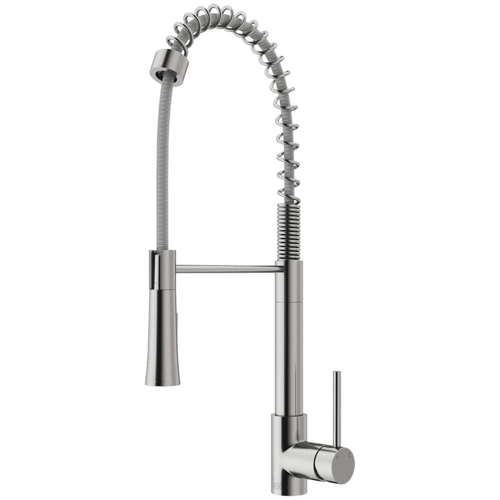 VIGO Laurelton 22" H Single Handle Pull-Down Sprayer Kitchen Faucet