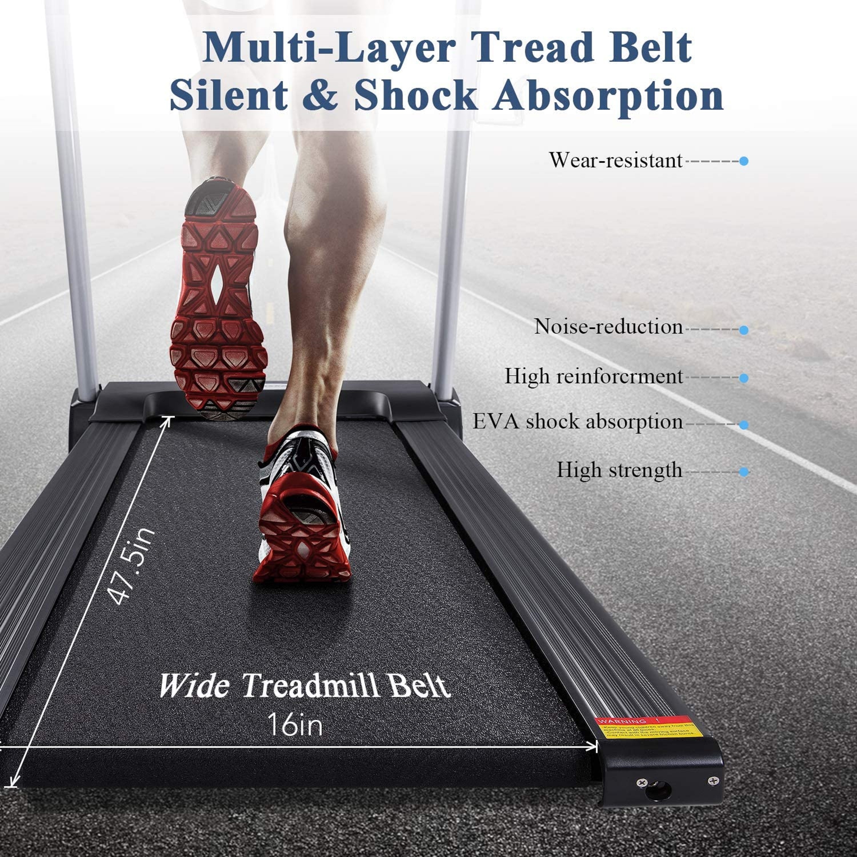 Folding discount treadmill mat