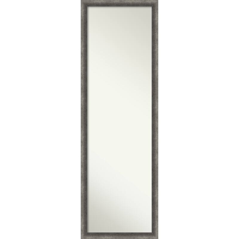 Burnished Concrete Narrow Non-Beveled Wood Framed Full-Length On the Door Mirror - Burnished Concrete Narrow - Glass Size 14x48