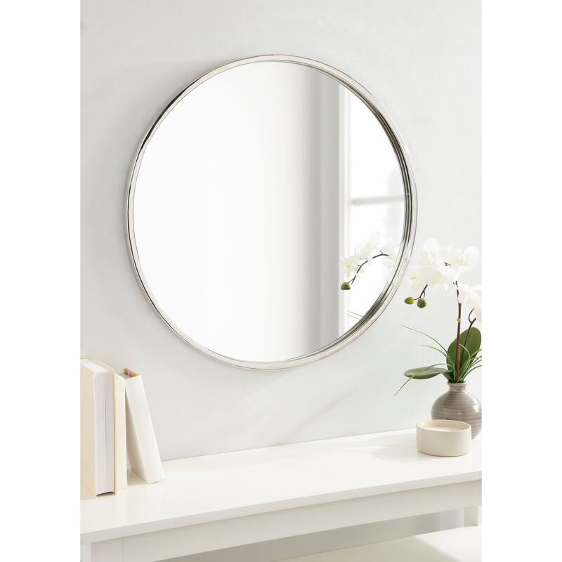 Kate and Laurel Rowla Round Wall Mirror