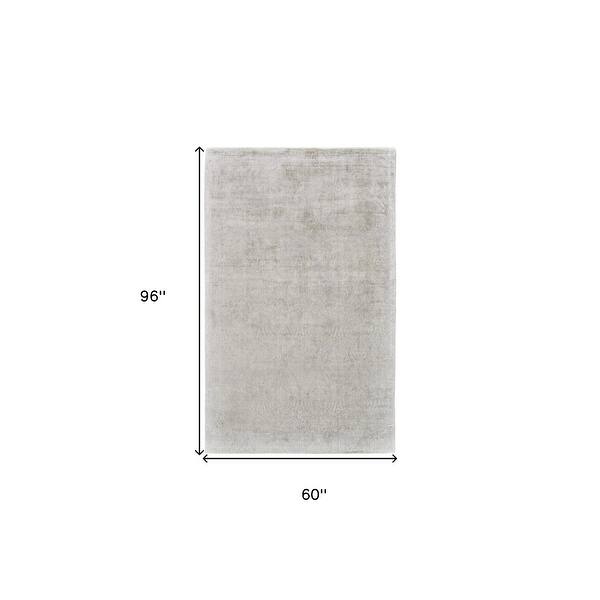 HomeRoots 5' X 8' Gray and Ivory Abstract Hand Woven Area Rug - 5' x 8 ...