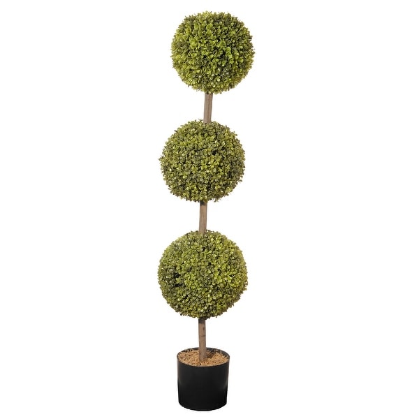 48" Boxwood Three-Ball Topiary. Opens flyout.