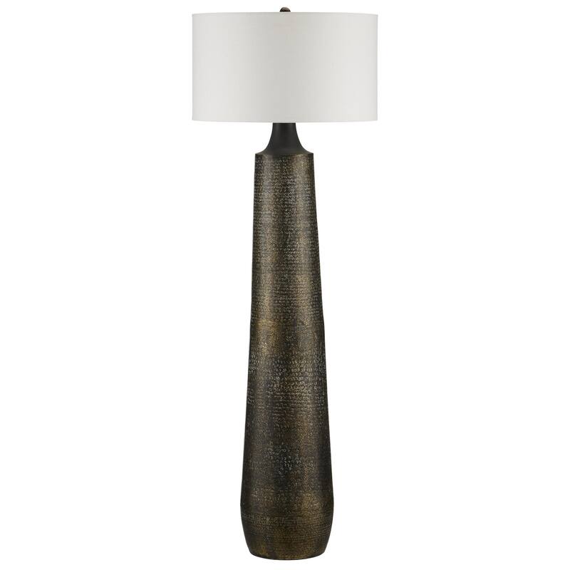 Currey & Company Brigadier Black Floor Lamp - 66"h x 22"dia.