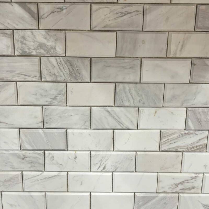 Santorini Beveled 2in x 4in Brick Marble Backsplash Wall Tile