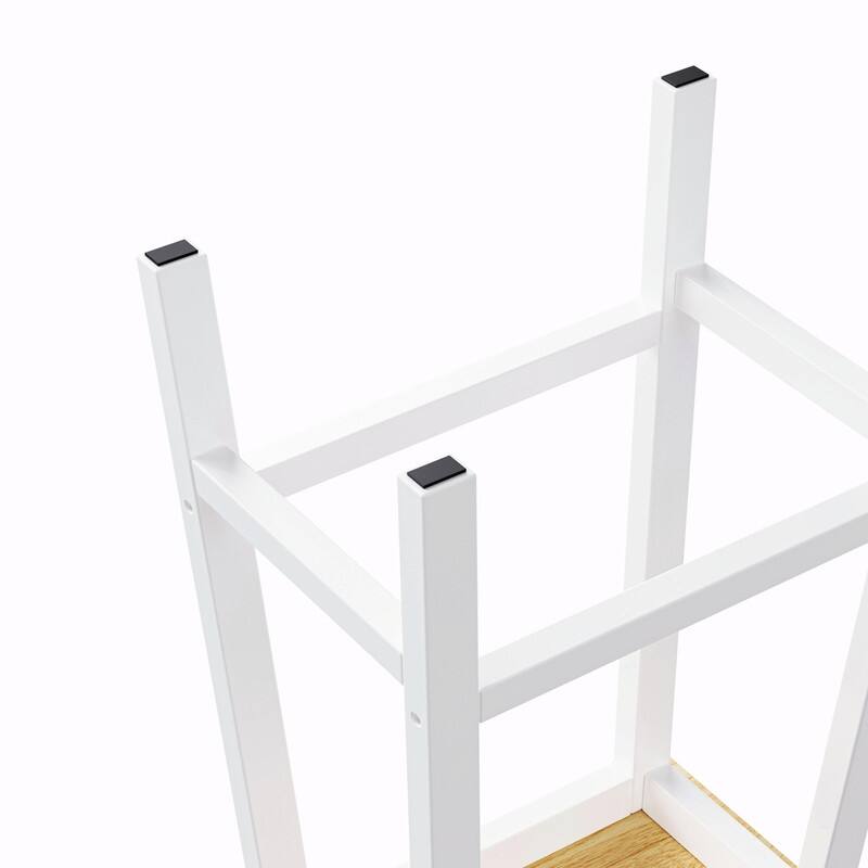 48" Rolling Kitchen Island with Drop Leaf, Power Outlet & 2 Bar Stools, Storage Cart with Drawers & Racks