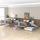preview thumbnail 1 of 11, Full over Full Wood Bunk Bed with Twin Size Trundle,3-Step Build-In Ladder and Drawer Gray