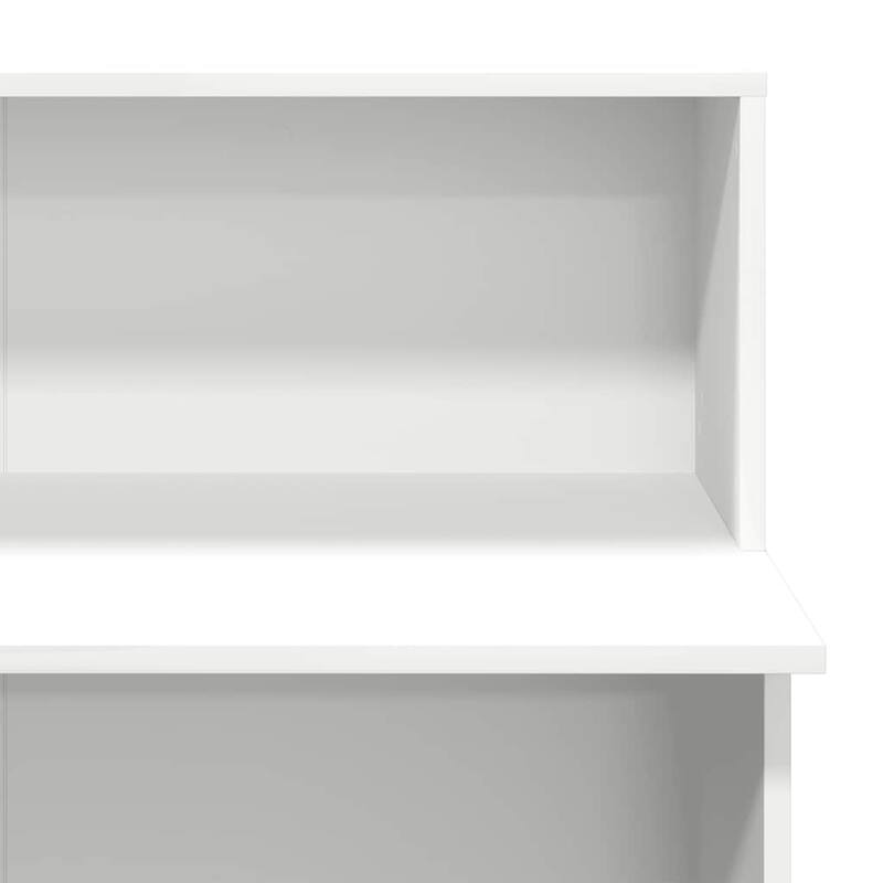 vidaXL Reception Desk White Engineered Wood Standard Reception Desk