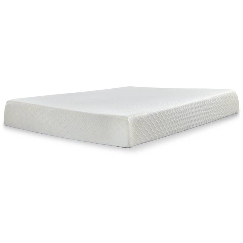 Signature Design by Ashley 10 Inch Chime Memory Foam Black/White 2-Piece King Mattress Package