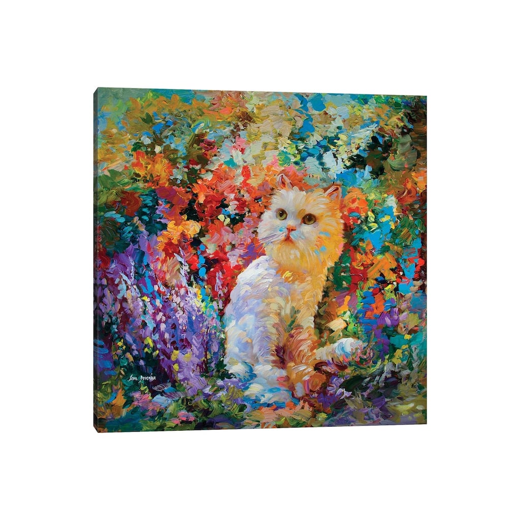 iCanvas "Cat Art" by Leon Devenice Canvas Print