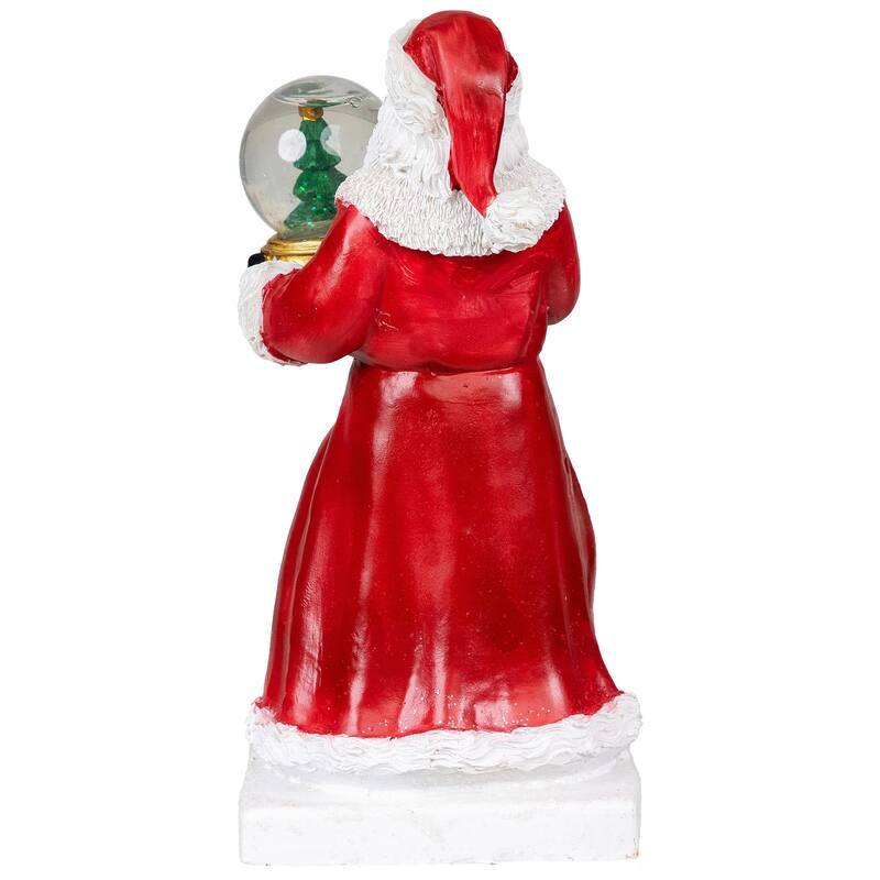 9" Old-World Santa with Snow Globe Christmas Stocking Holder