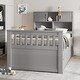 preview thumbnail 3 of 13, Twin Size Captain Platform Bed Frame w/Bookcase Headboard & 4 Drawers
