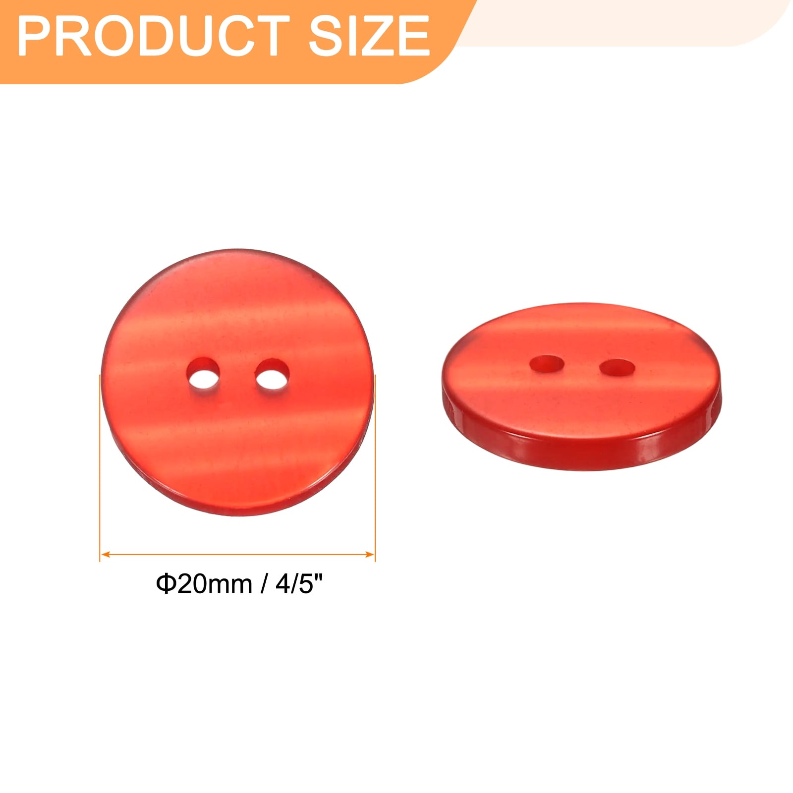 Sewing Buttons Resin Round Flat 2-Hole Craft Clothing Replacement Button for Coats Sewing Clothing