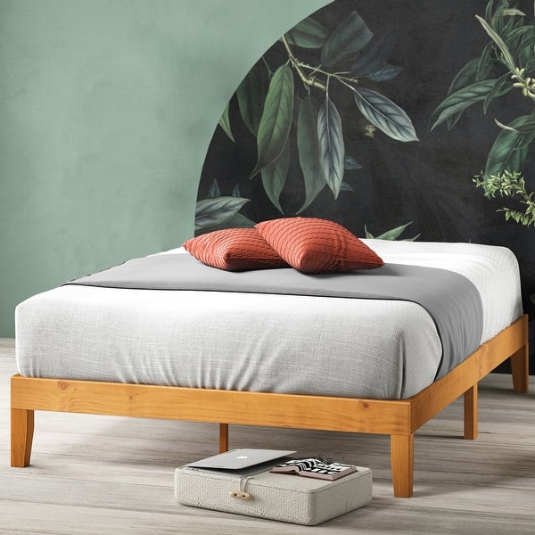 slide 2 of 18, Priage by ZINUS Alexia Rustic Pine Wood Minimalist Rustic Platform Bed