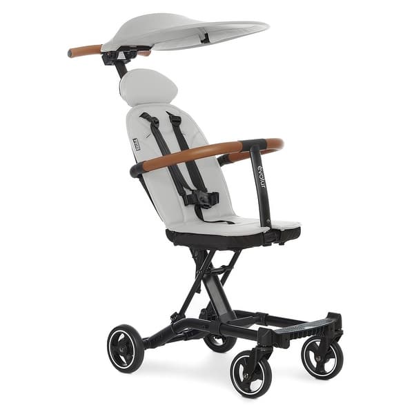 slide 2 of 18, Evolur Cruise Rider Stroller With Canopy Koala Gray