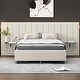 preview thumbnail 35 of 64, Full/Queen Size Upholstered Bed with Velvet Headboard and Integrated Shelves