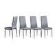 preview thumbnail 14 of 25, Modern minimalist dining chair, restaurant home conference chair set of 4 LIGHT GREY