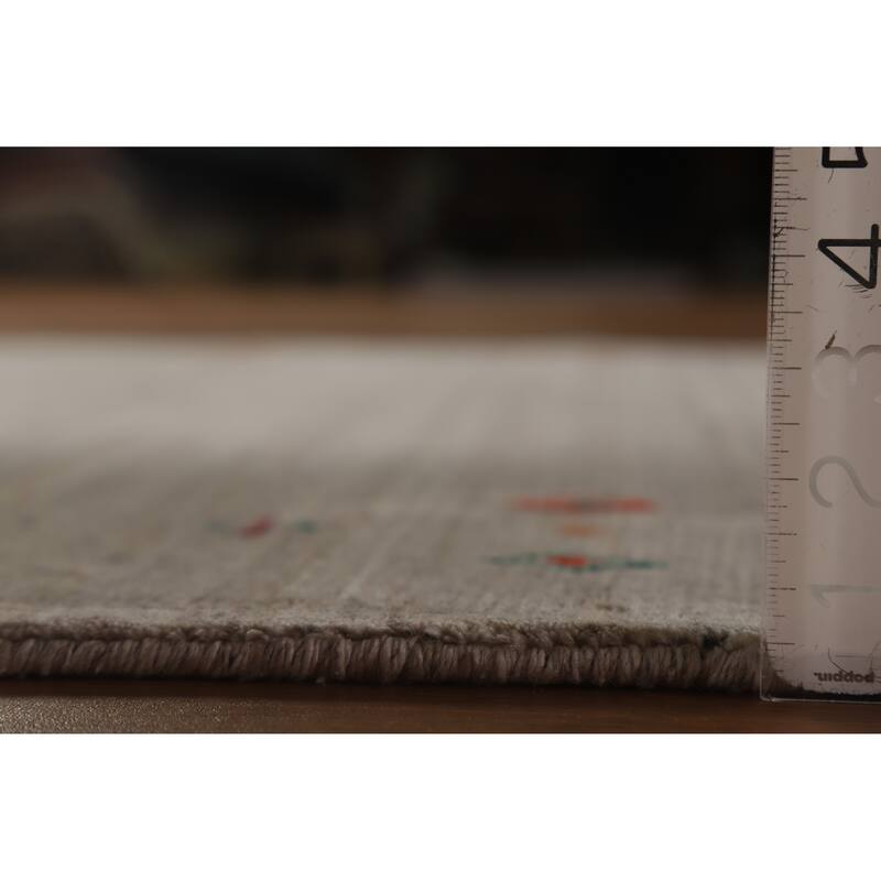 Hand Knotted Oriental 100% Wool Carpet Tribal Animal Pictorial Multi-Colored Gabbeh Area Rug - 8' 1'' X 5' 2''