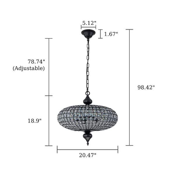dimension image slide 2 of 7, Retro French 4/5-Light Antique Brass Globe Crystal Chandelier for Living/Dining Room