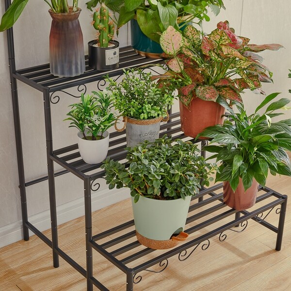 3 Tier Plant Stand Indoor Corner Flower Display Holder, Hanging