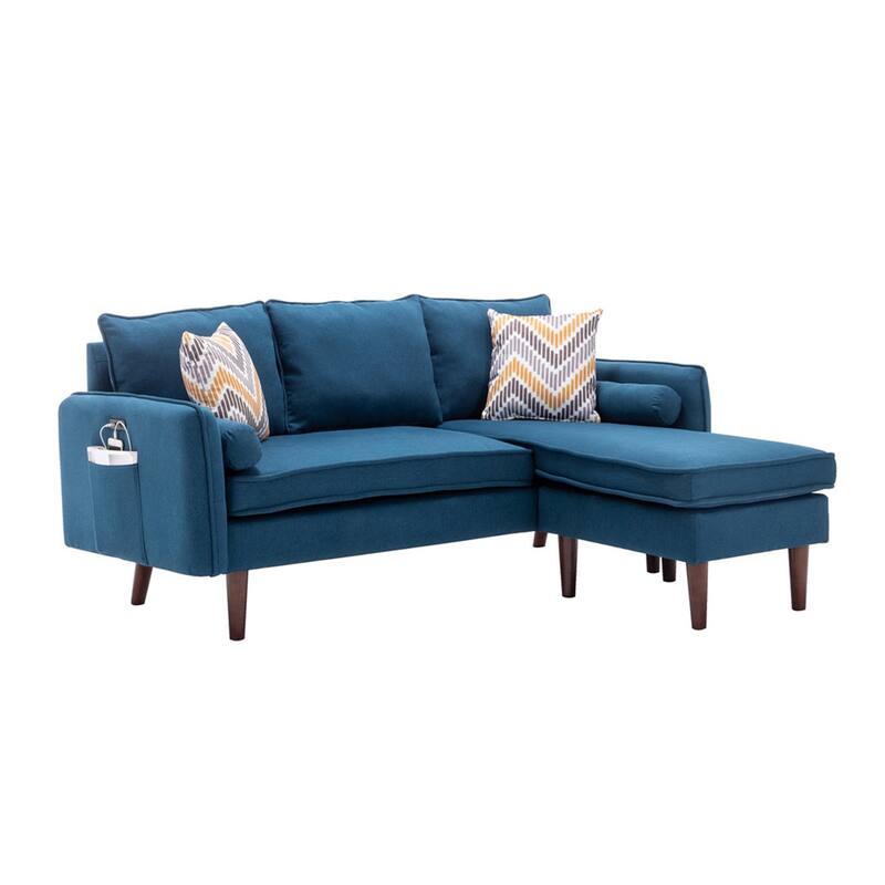 Sectional Sofa Chaise with USB Charger