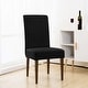 preview thumbnail 7 of 19, Enova Home Rhombus Jacquard Stretchy Universal Dining Chair Slipcovers - N/A Black