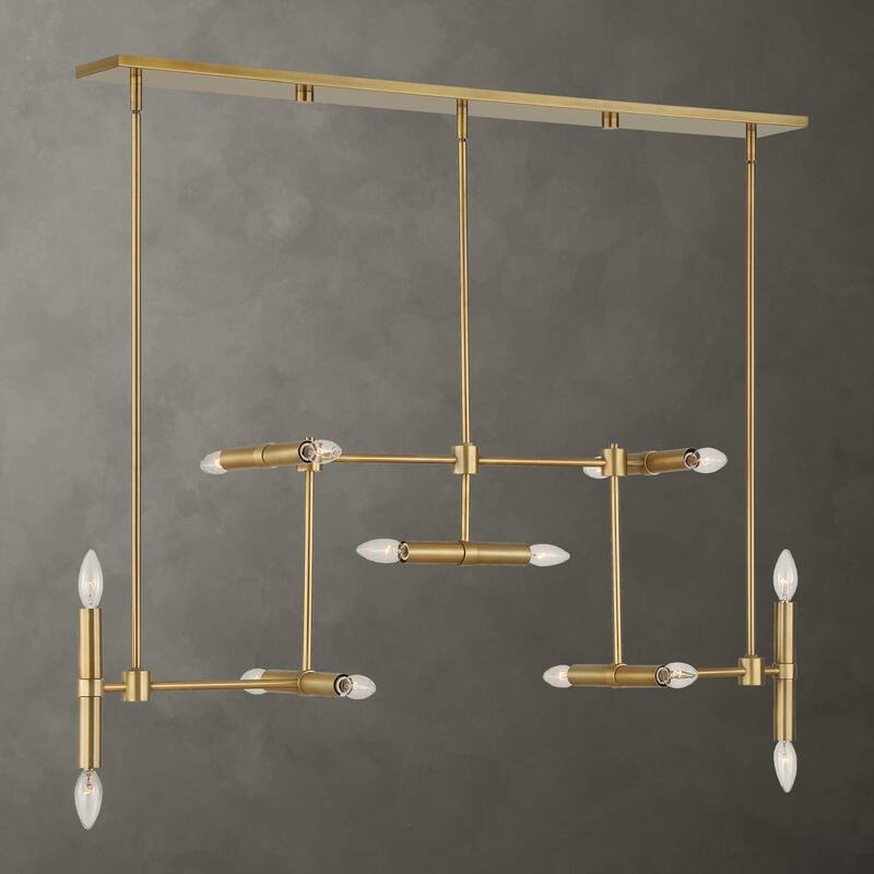 Uttermost Cadre 14 Light Modern Linear Pendant - 46"W x 8"D x 19"H