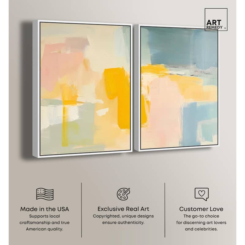 Ocean of Suns II Canvas Set of 2 by Art Remedy