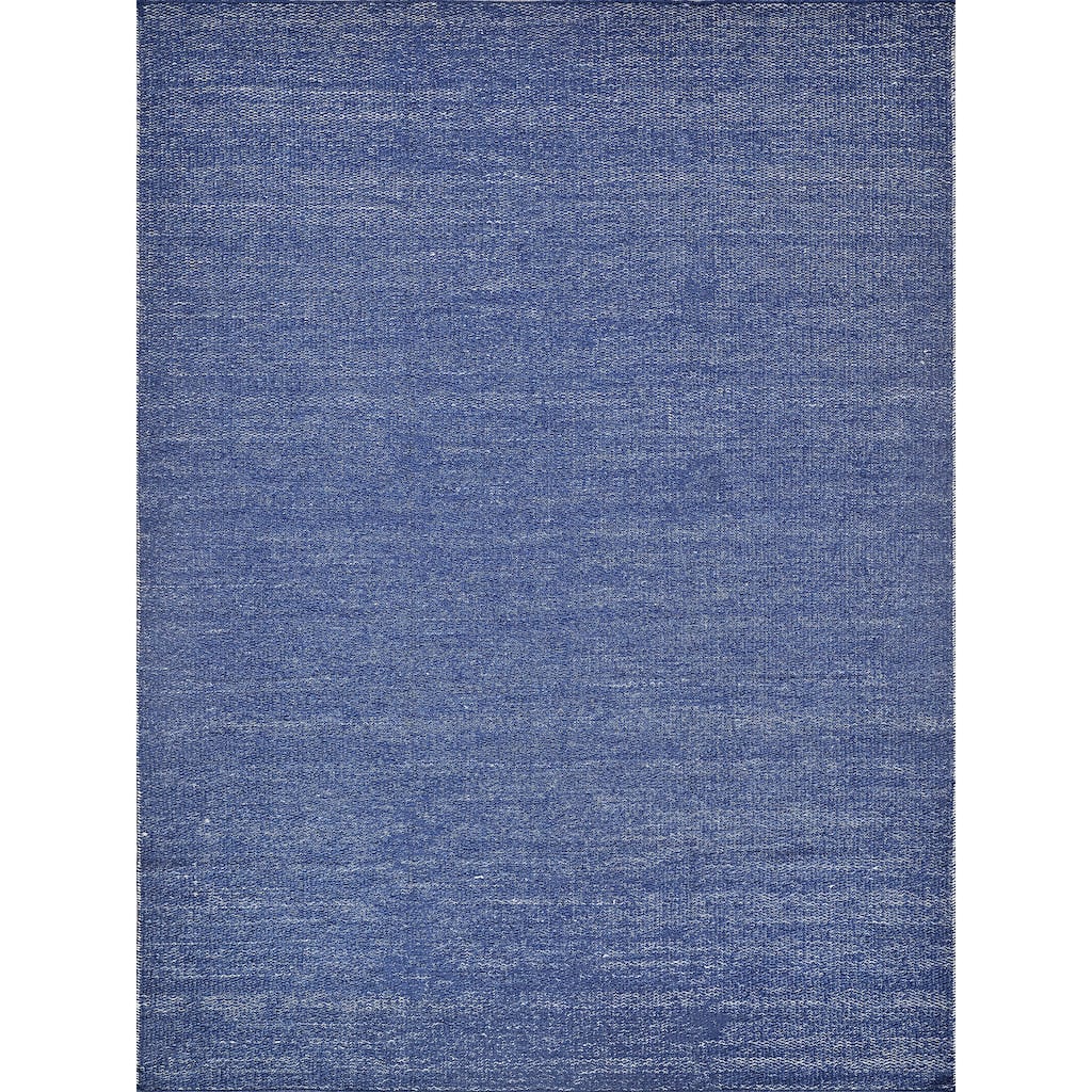 Loro Indoor/Outdoor Flatweave PET yarn Navy Area Rug.