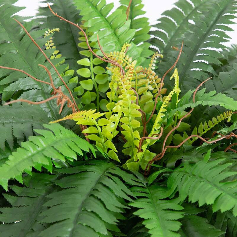 Double Boston Fern Artificial Potted Plant - 32" - Green