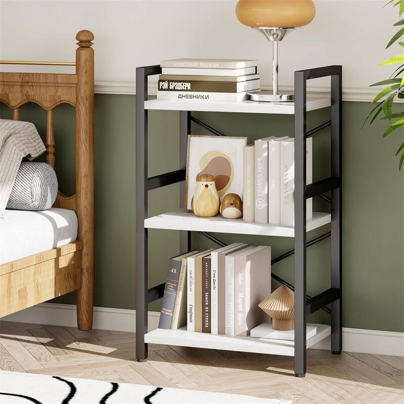 Metal Small Bookcase - 16.54"D x 11.02"W x 27.56"H